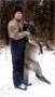 Wayne Bass with his mature Timber Wolf. Winter 2009  : click to enlarge.